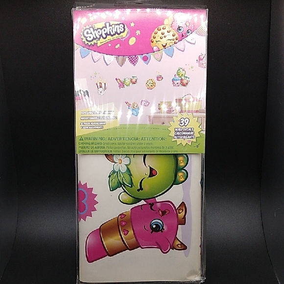 Shopkins Wall Decals, 39, Peel & Stick Removable, Repositionable, New In Package - Picture 1 of 14